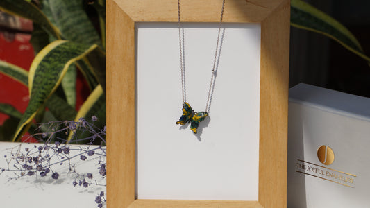 Serenade Blossoms - Sun Reflection Butterfly Necklace