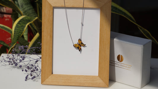 Serenade Blossoms - Sun-kissed Butterfly Necklace