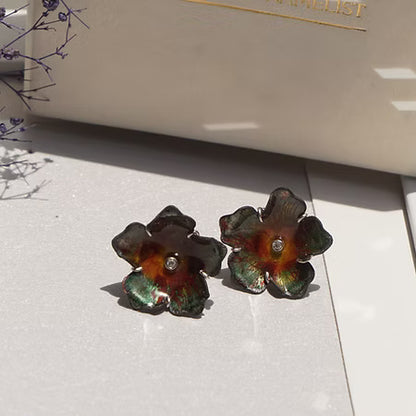 Flower Dance Enamel Earrings