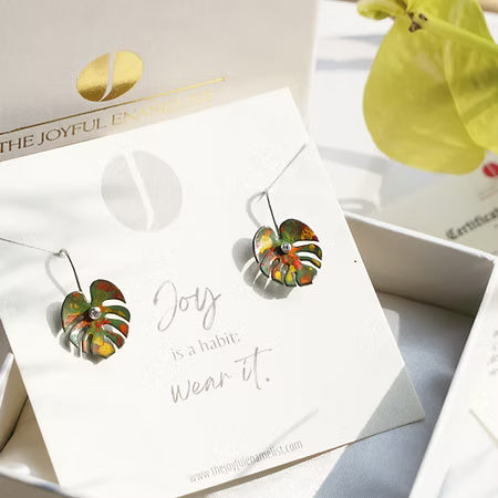 Summer Bloom Monstera Earrings