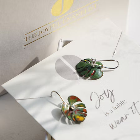 Summer Bloom Monstera Earrings