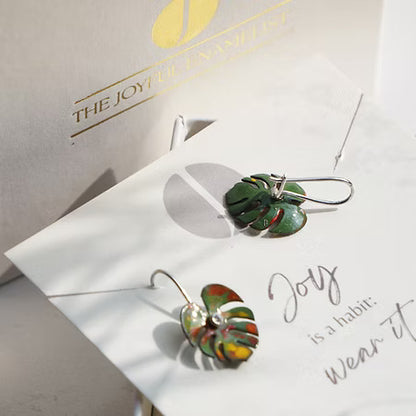 Summer Bloom Monstera Earrings