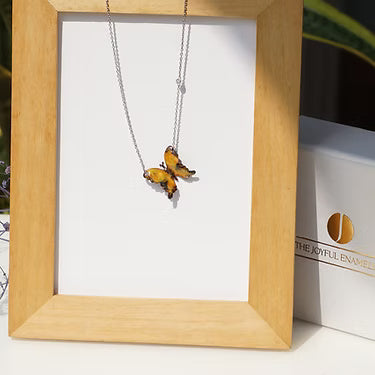 Serenade Blossoms - Sun-kissed Butterfly Necklace