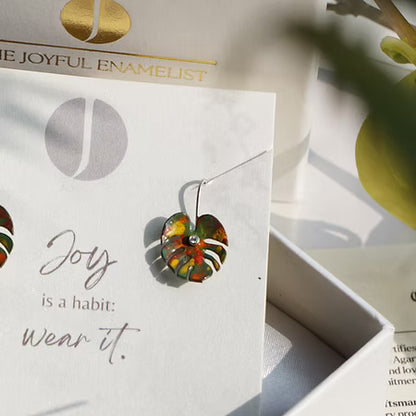 Summer Bloom Monstera Earrings