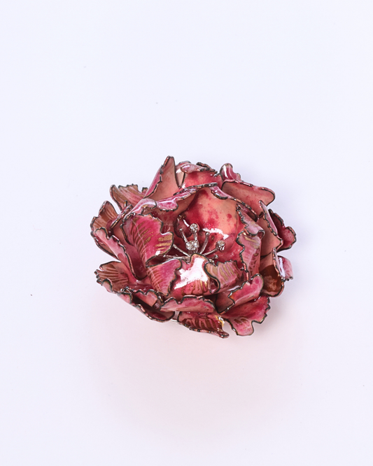 Pink Peony Brooch