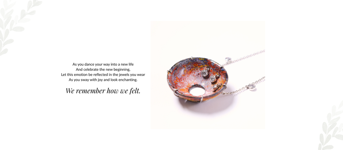 Handmade enamel necklacae by enamel artist from India