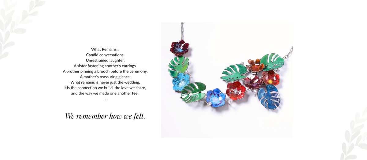 Silver and Enamel Necklace handmade for wedding and special occasions